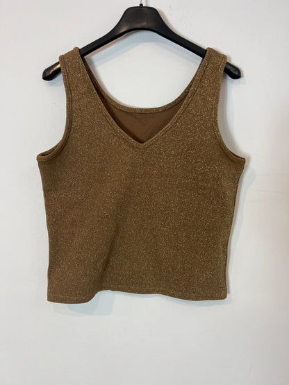 OTHERS. TU(m) Gold Crop Top