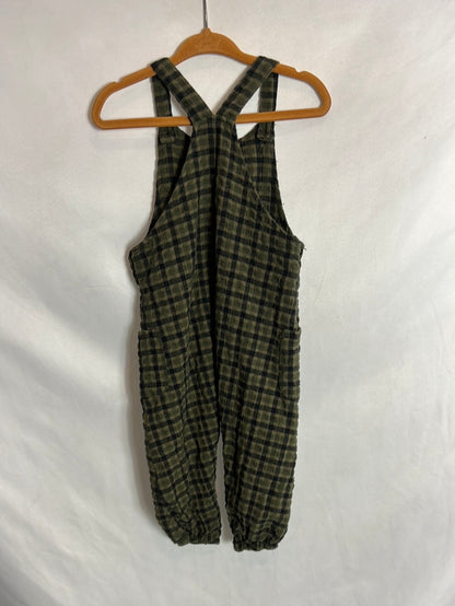 ZARA. Textured checkered jumpsuit. Size 12-18 months