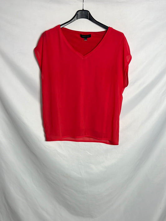 CORTEFIEL. Top gasa rojo. T M