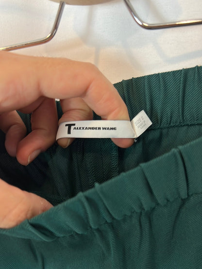 ALEXANDER WANG. Silk green shorts. TS