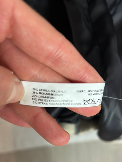 MI&CO. Abrigo beige rayas negras. T XS (s/m)