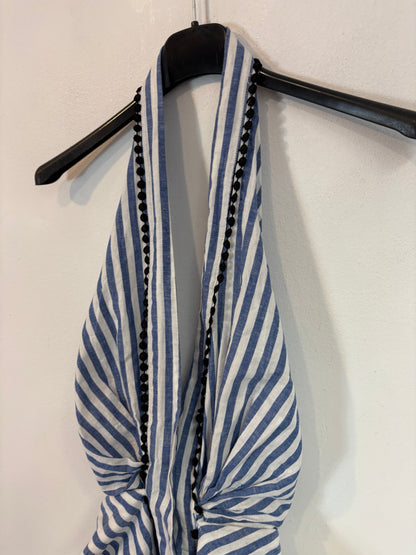 ZARA. Top rayas mezcla al cuello