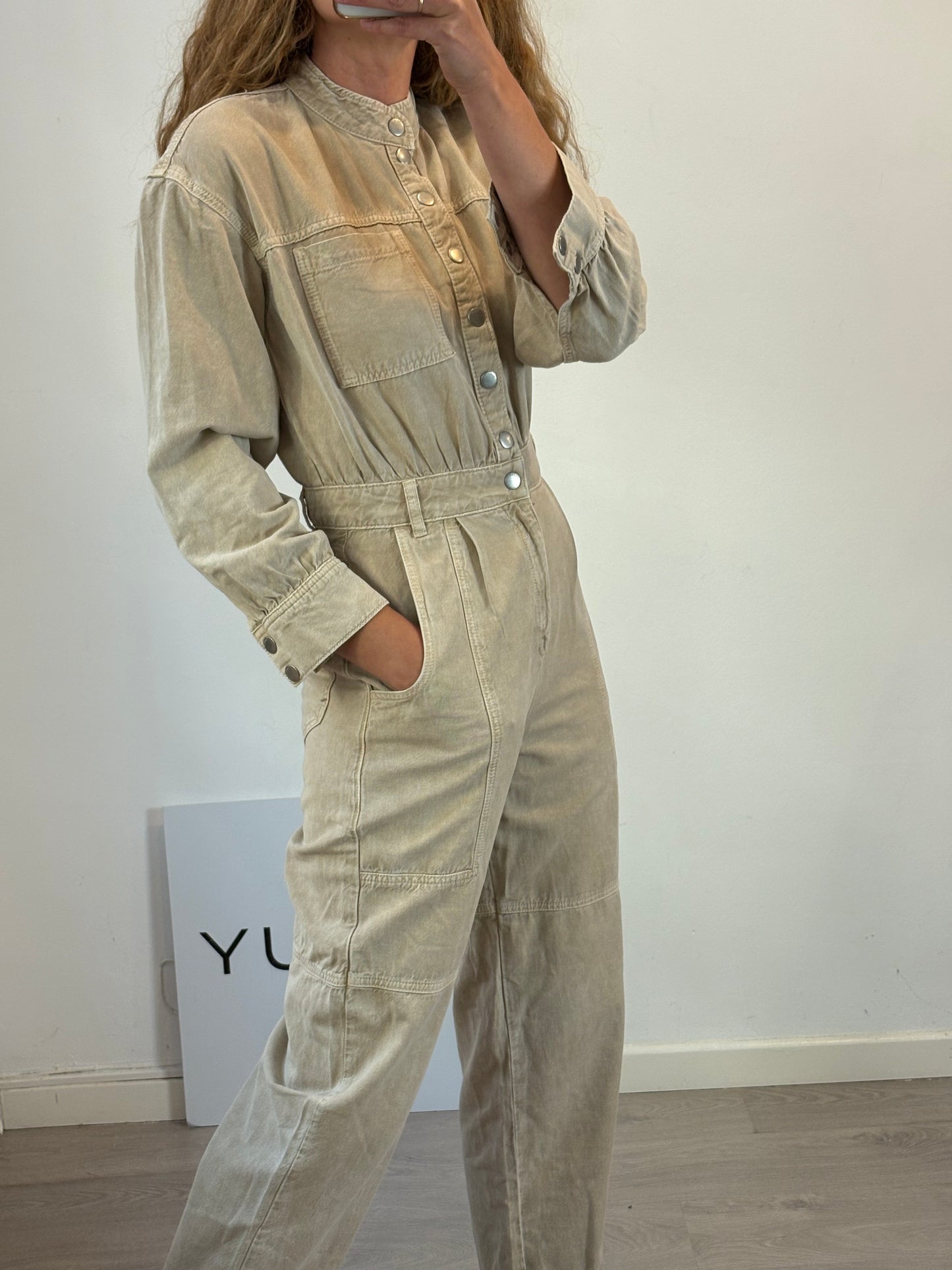 BA&SH. Mono beige denim