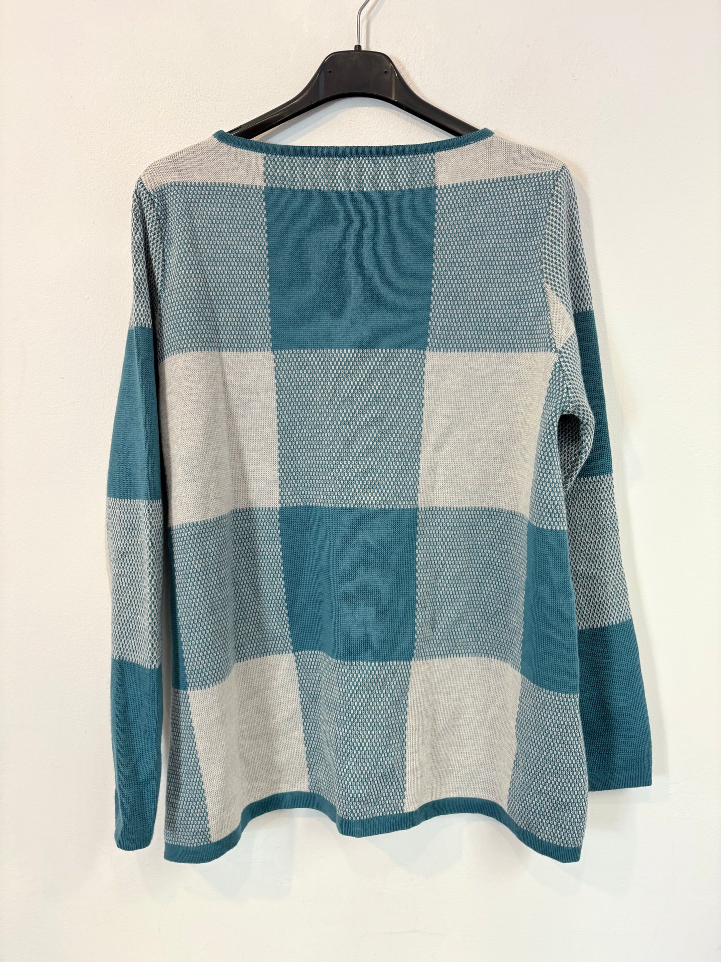 LA CASITA DE WENDY. Jersey cuadros azul merino