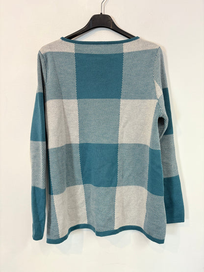 LA CASITA DE WENDY. Jersey cuadros azul merino