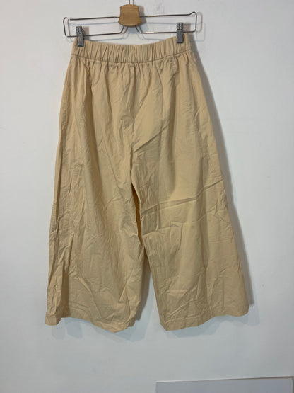 MAKSU. Pantalón ancho fluido beige T.s