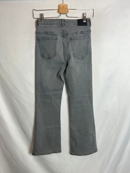 MANGO. Gray bell-bottom trousers, size 13-14 years