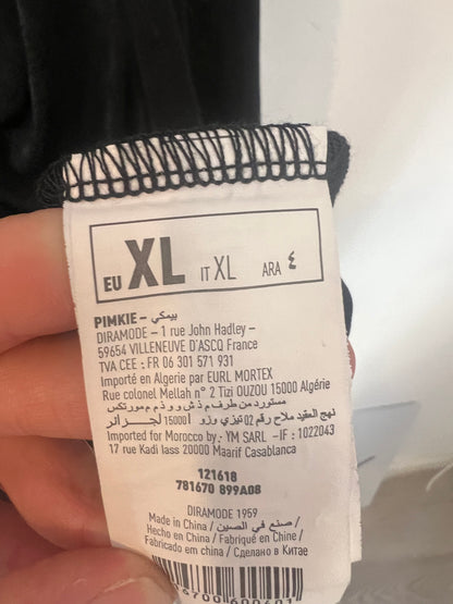 PIMKIE. Vestido negro fruncido. T L/XL