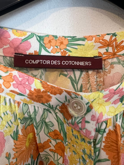 COMPTOIR DES COTONNIERS. Flowing floral blouse. T 36