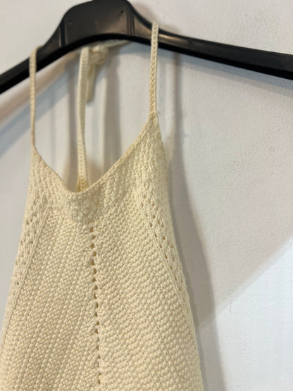 PINS & NEEDLES. Top beige croché T.s