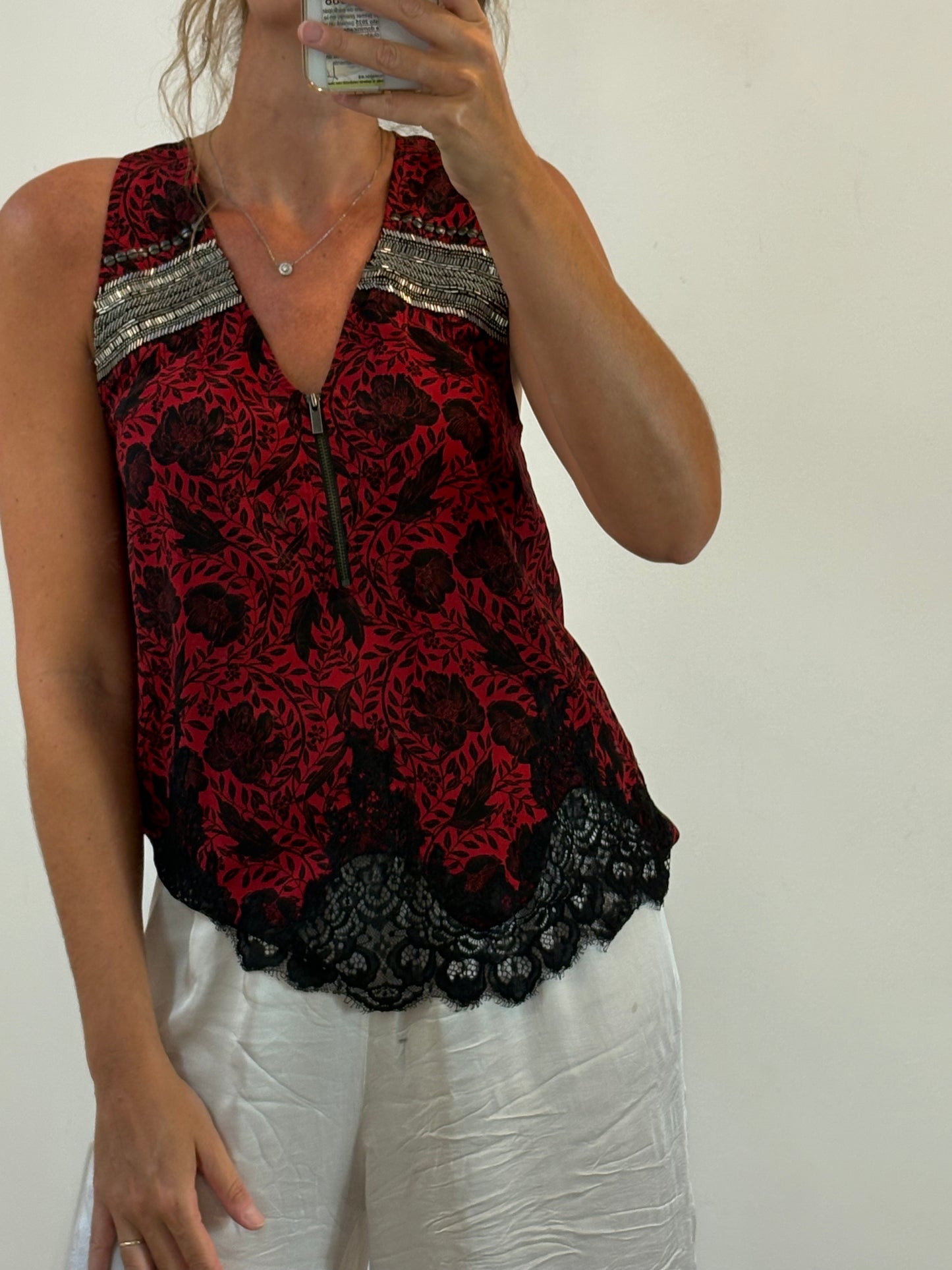 THE KOOPLES. Top fluido abalorios. T XS