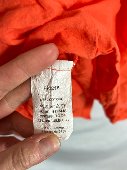 ONLY ONE. Orange Flowy Blouse Tu(s/m)