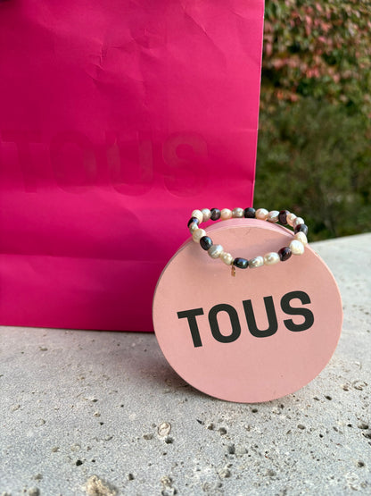 TOUS. Pulsera perlas y oro