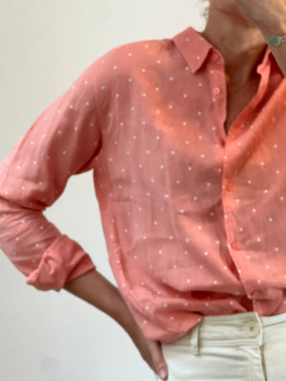 UNIQLO. Polka dot linen shirt. TM