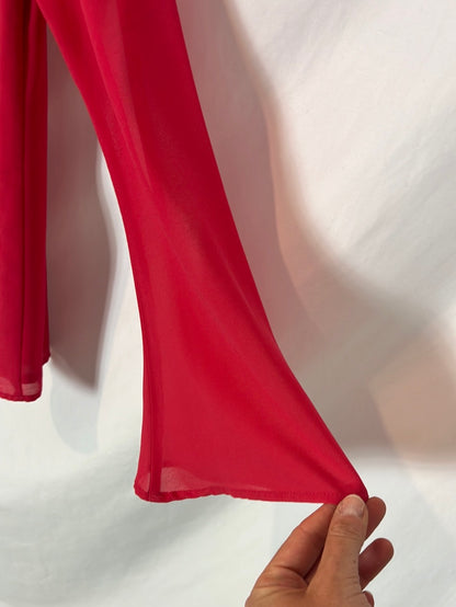 BIMANI. Blusa rosa escote espalda T S