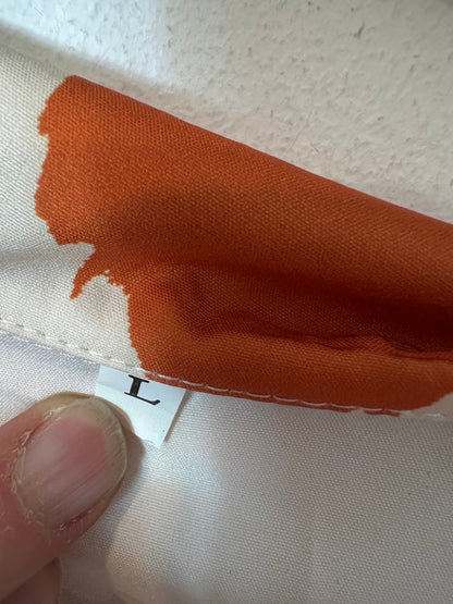 OTRAS. Vestido largo estampado retro. T L