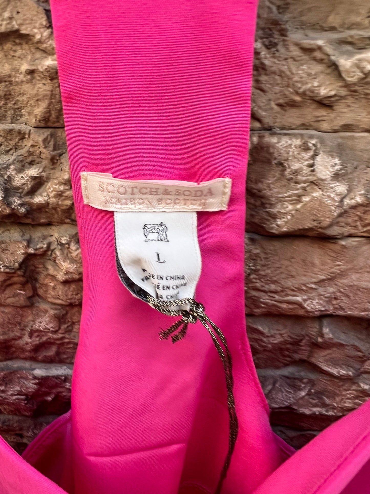 SCOTCH&SODA. Top rosa doble textura. T L