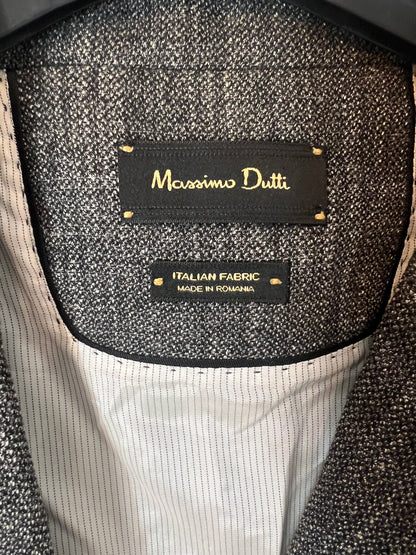 MASSIMO DUTTI. blazer gris jaspeada T.40