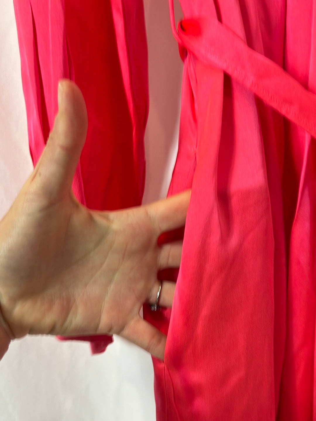 FORTE FORTE. Fuchsia silk midi dress. Size 0 (XS/S)