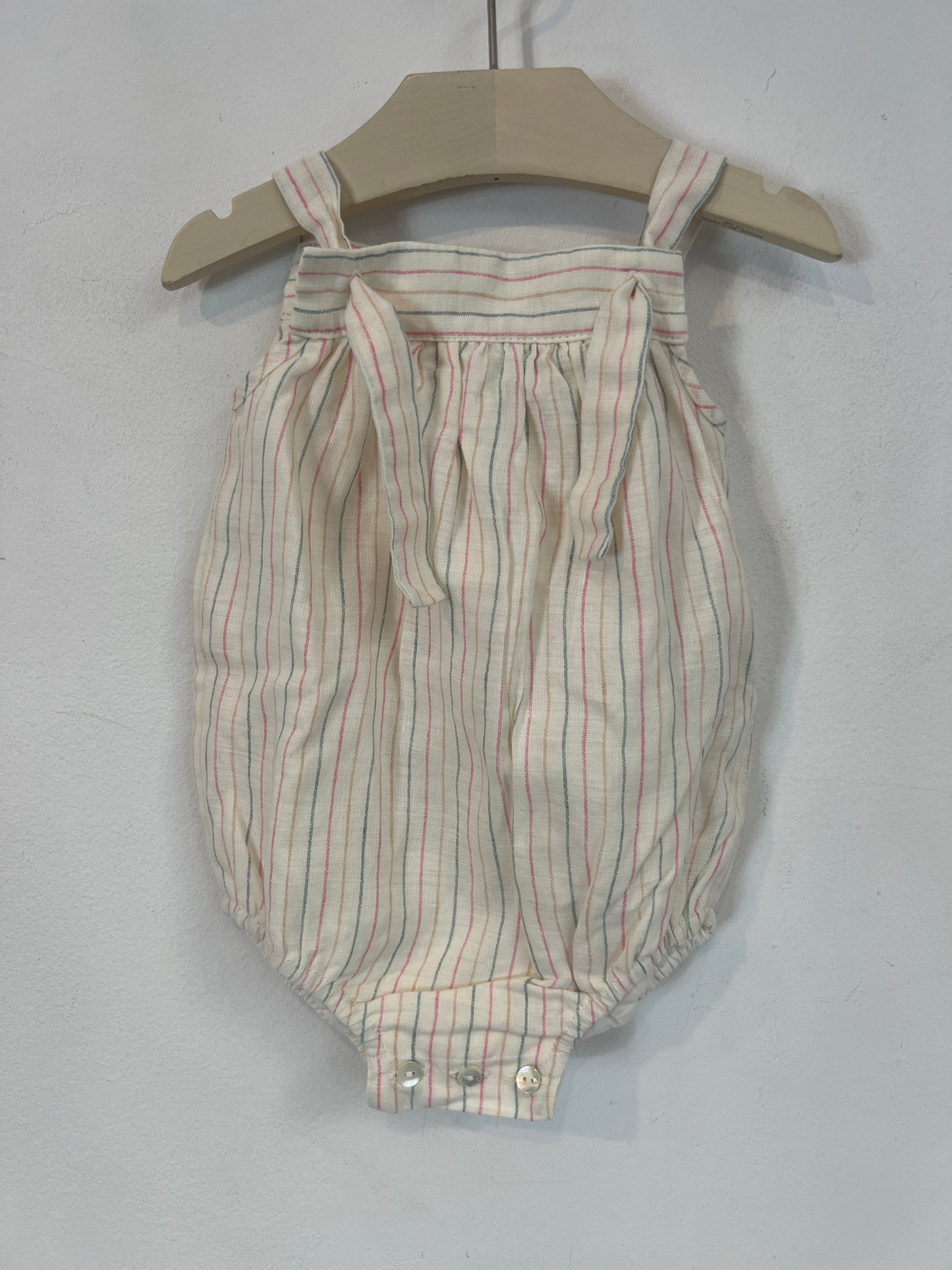 TWIN&CHIC. Ranita blanca rayas T.3 meses