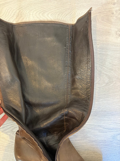 KATE. Botas altas marrón  piel. T 40