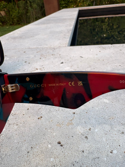 GUCCI. Gafas bicolor logo