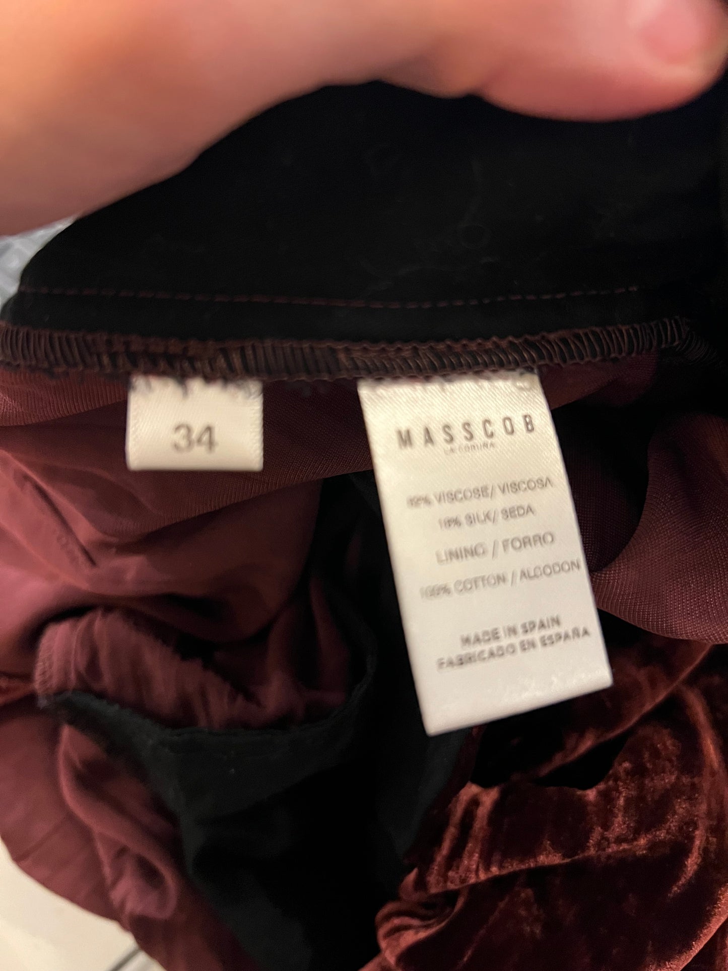 MASSCOB. Pantalones terciopelo altos