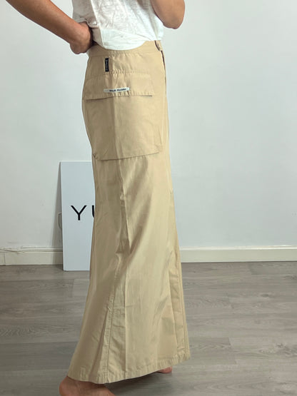 ARMANI JEANS. Falda larga beige T.42(38)