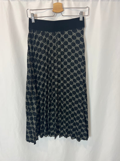 ZÚA. Falda midi plisada estampada. T S/M