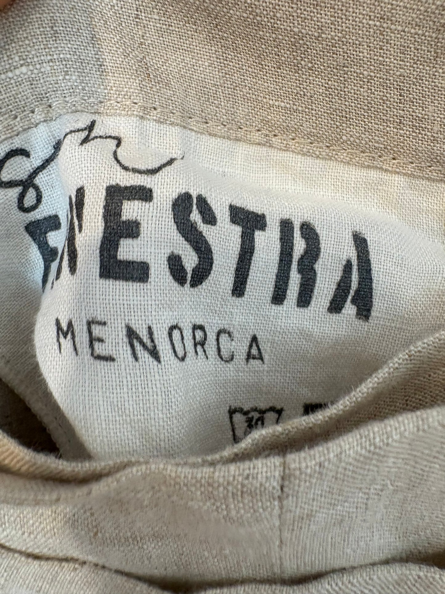 SON FINESTRA MENORCA. Falda pareo larga lino beige. TU