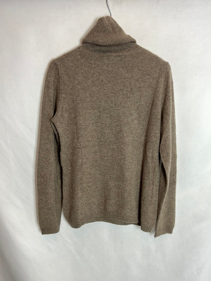 EL CORTE INGLÉS . Jersey marrón claro cashmere . T 36