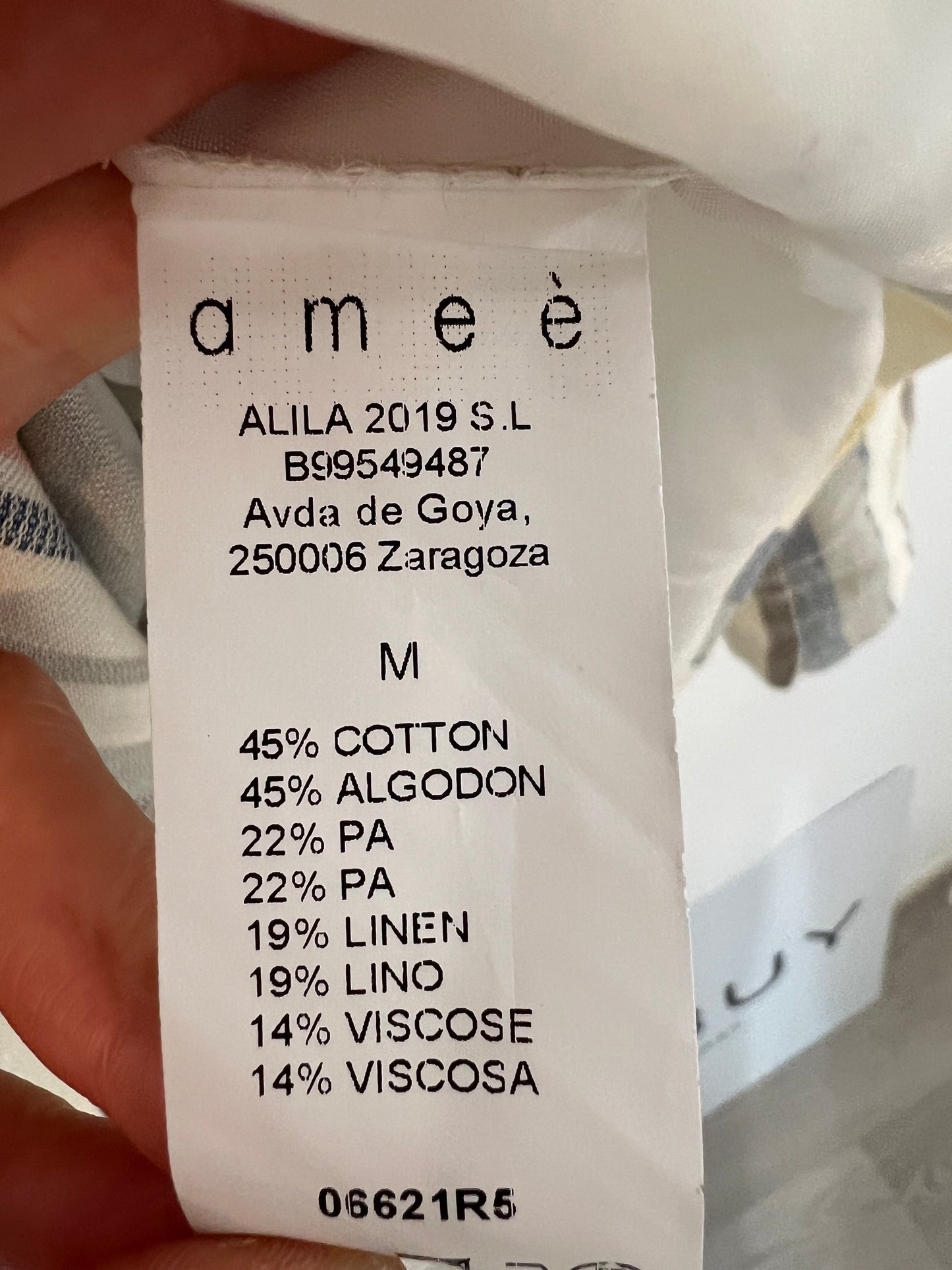 AMEÉ. Striped blazer with linen. TM