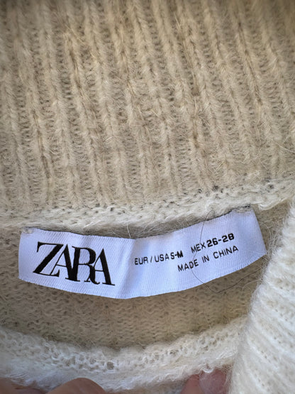 ZARA. Jersey lentejuela mezcla lana