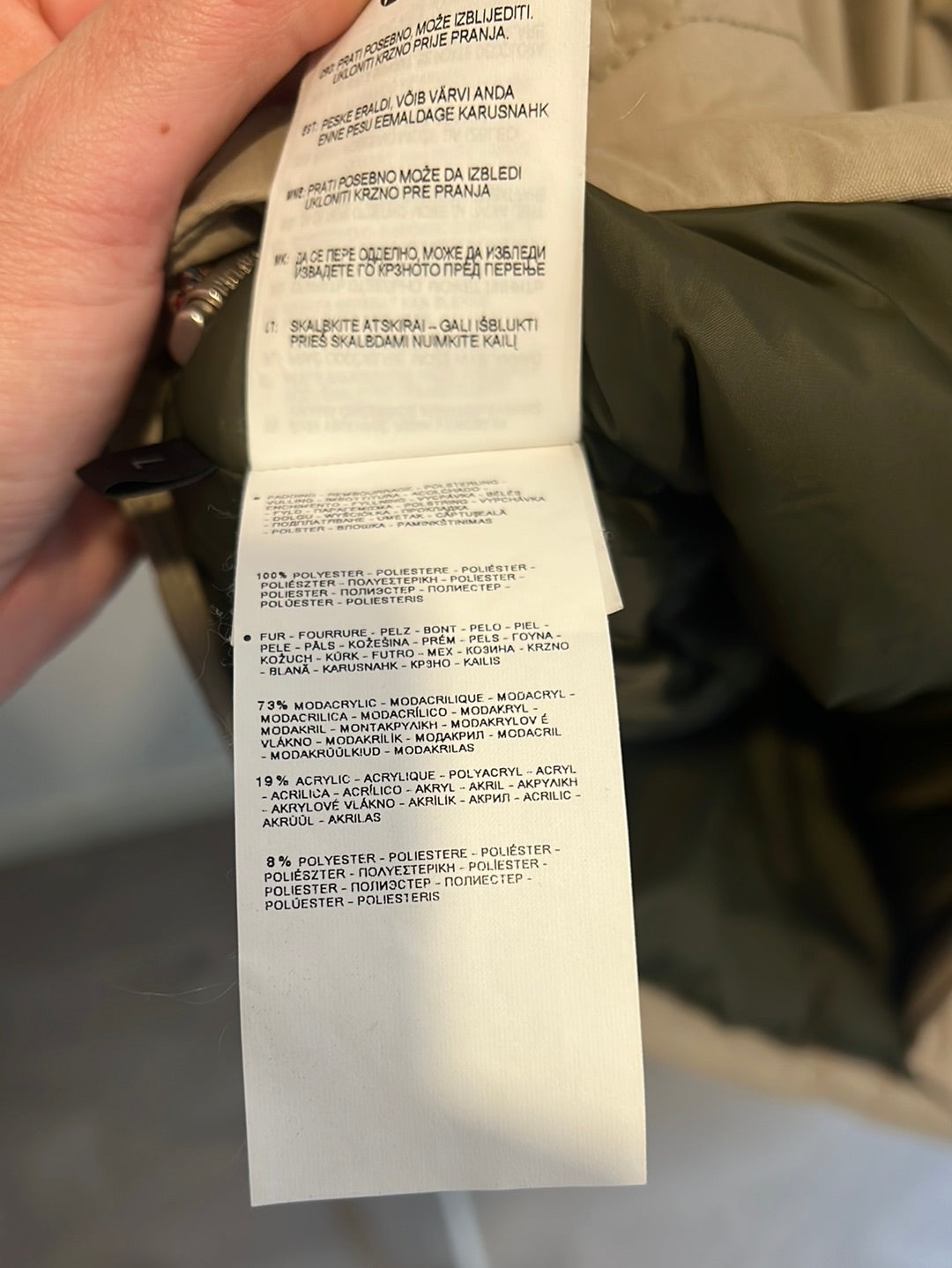 NAPAPIJRI. Abrigo beige bolsillo delantero. T L