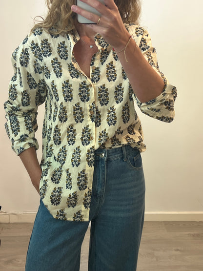 ZÖE. Beige branches blouse Tu(S)