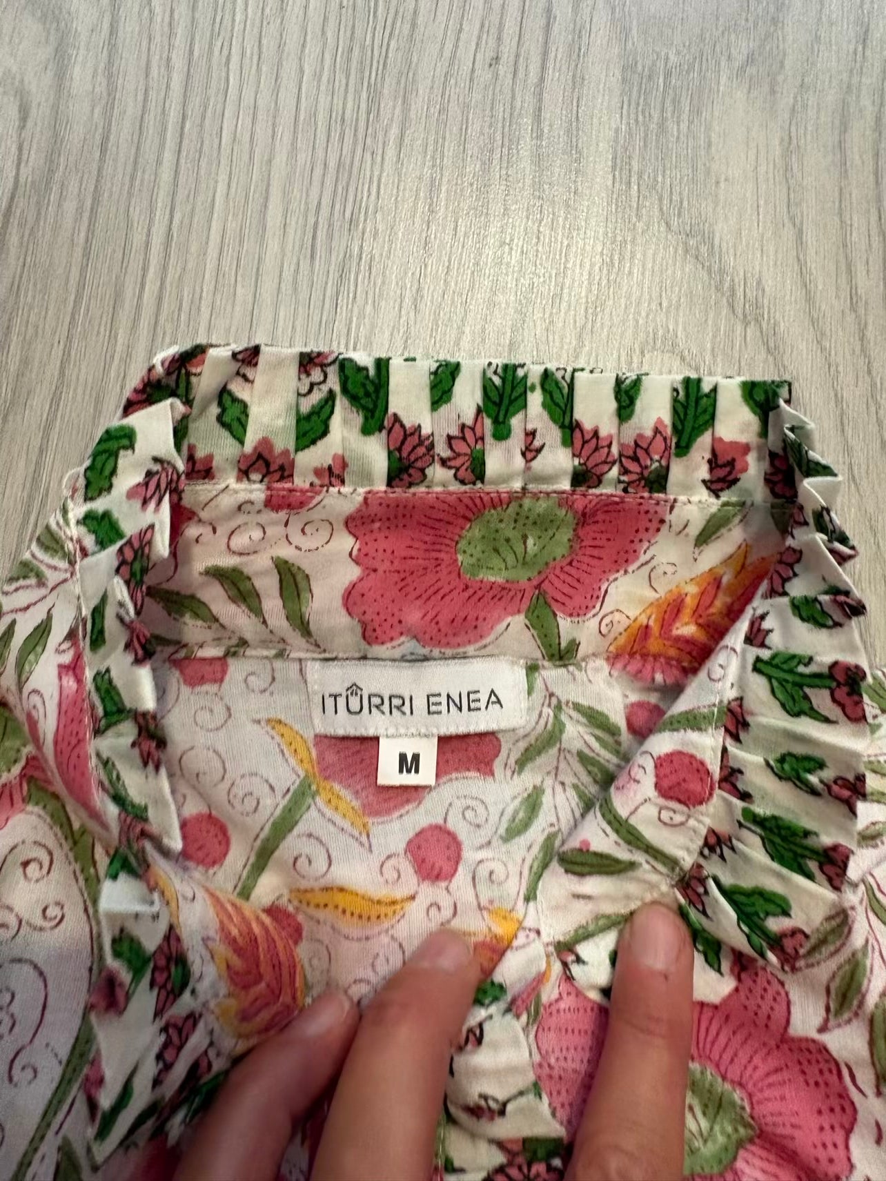 ITURRI ENEA. Conjunto pijamero flores rosas