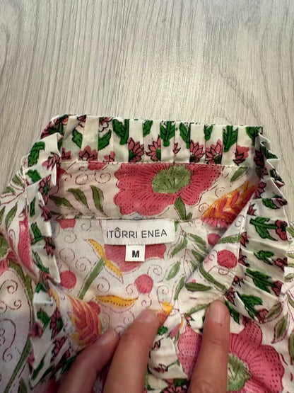 ITURRI ENEA. Conjunto pijamero flores rosas