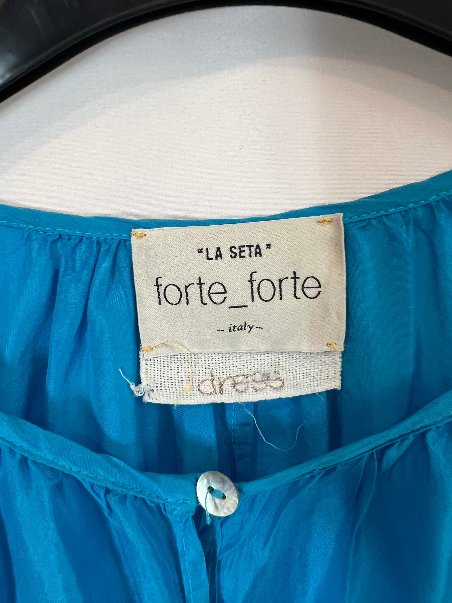 FORTE FORTE. Long turquoise silk dress. Size 0 (XS/S)