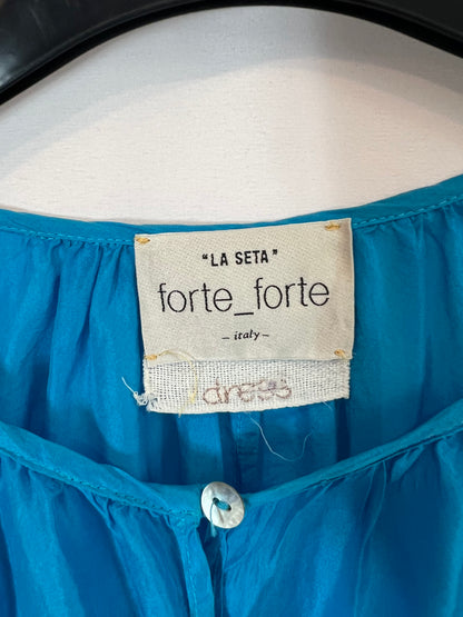 FORTE FORTE. Long turquoise silk dress. Size 0 (XS/S)