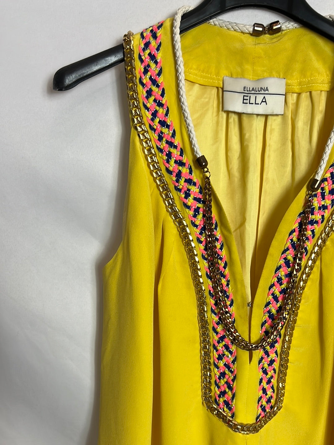 ELLA LUNA. Yellow dress with necklaces TU (S/M) (tara)