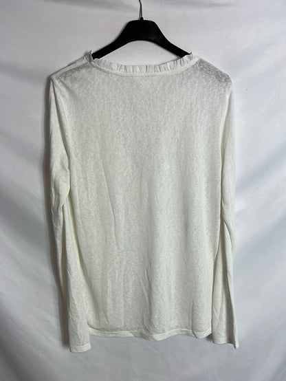 SPRINGFIELD. Top manga larga doble textura. T M