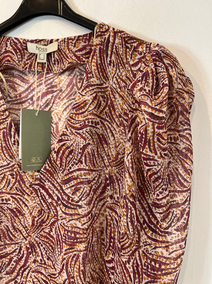 INTROPIA. blusa estampada tonos beige T.l