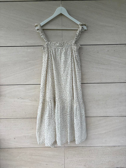 SECOND FEMLE. Vestido midi estampado detalle tirantes