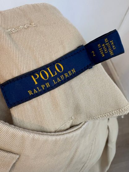 POLO RALPH LAUREN. Pantalón beige pinzas T.2(38)