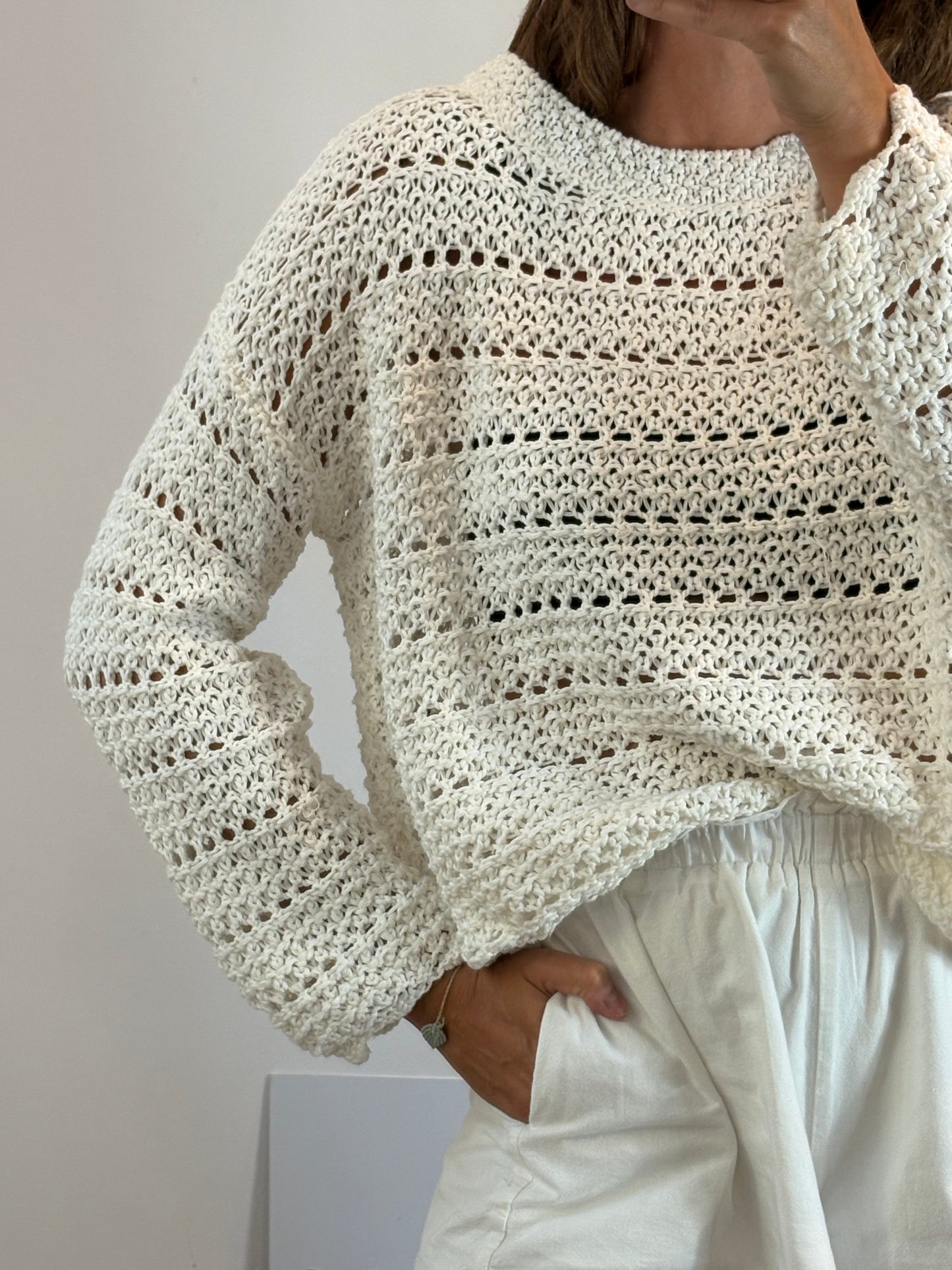 SOUTHER COTTON. Chunky knit sweater with cotton. TM