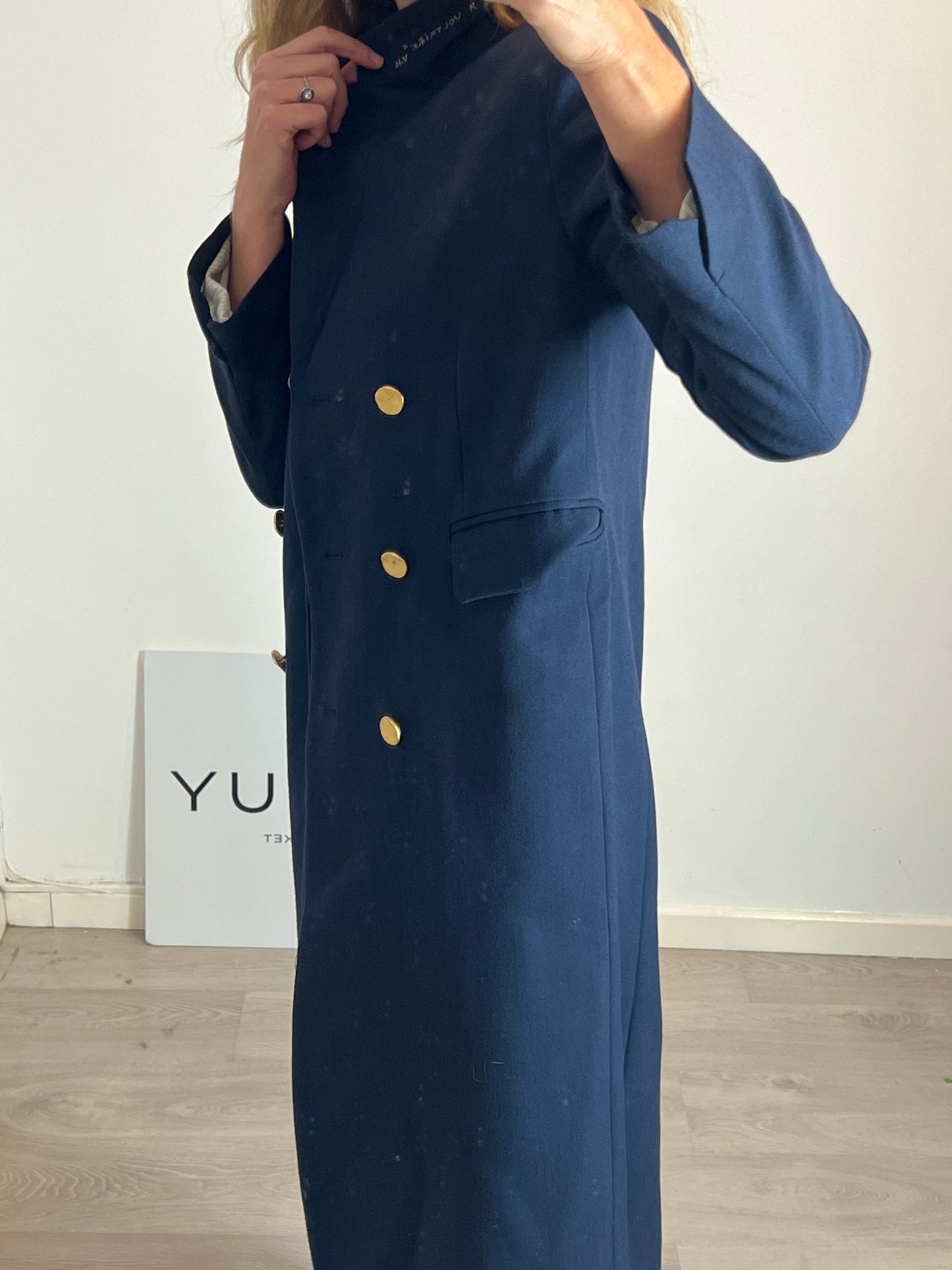 ZADIG&amp;VOLTAIRE. Long blue wool coat. T.S.