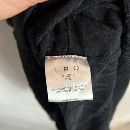 IRO. Black textured dress. Size 40