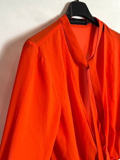 HOUSE OF HARLOW 1960. Top fluido naranja T.s