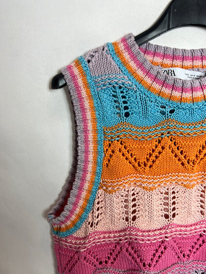 ZARA. Colorful knit top. TS