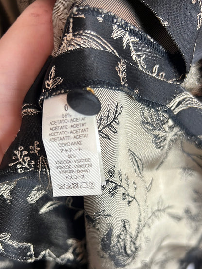 FORTE FORTE. Flowing black jacket with gold embroidery. Size 0(S)